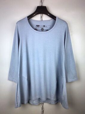 Rundholz Light Blue Scoop Neck Tunic Top